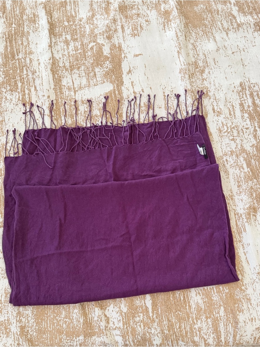 Quince Purple Cashmere-Silk Blend Scarf